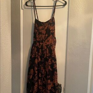 Free People Floral Black Women's Dress